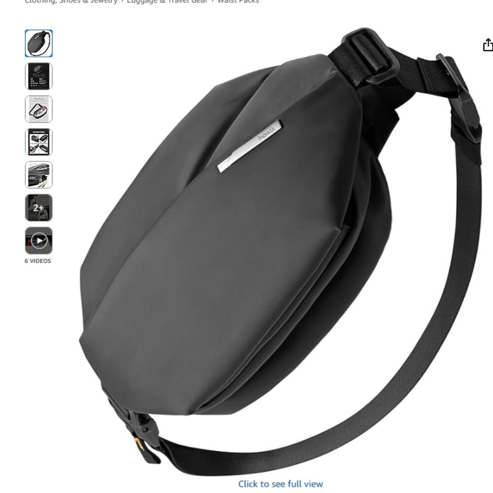 Sleek Black Men's Crossbody Bag